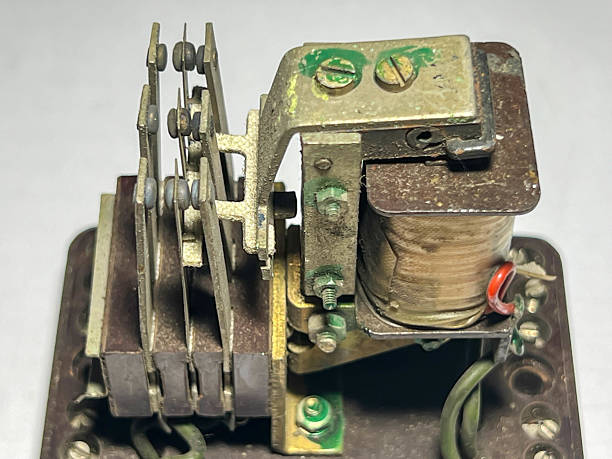 istock old electric contactor without housing close-up 2218405328