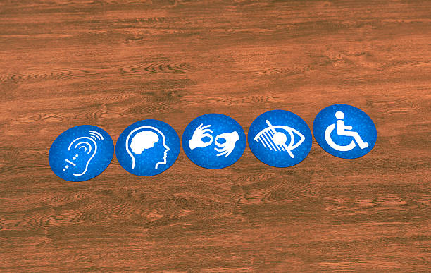 istock Disabled, Disability Signs, Icons are Visual Presentation. 2218421915