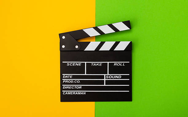 istock Film slate on colored background 2218423054
