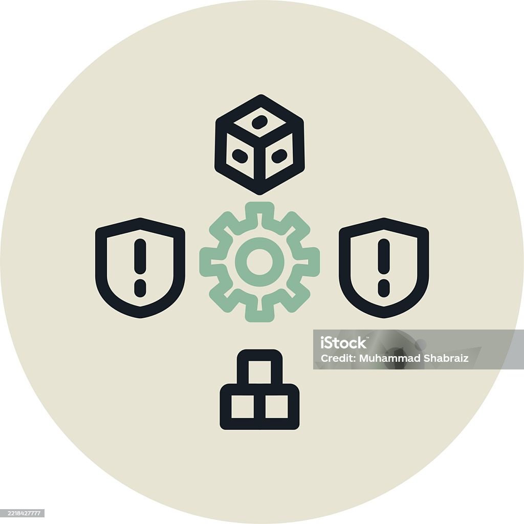 Due Design Supply Chain Risk Circle Due Design Stock Illustration - Download Image ...