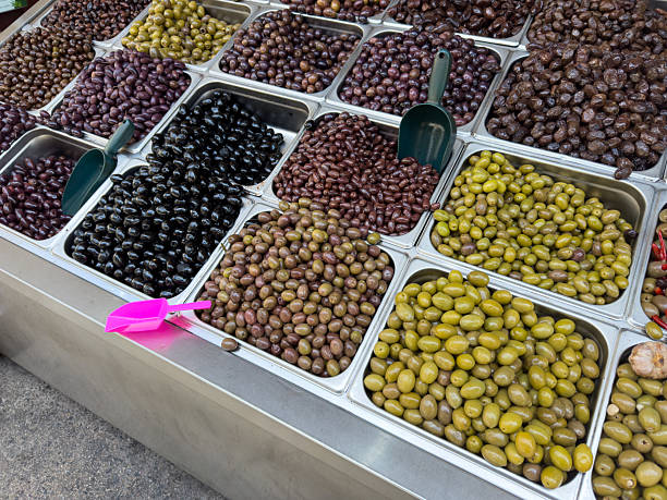 istock Various olives at a Greek weekly market 2218428845