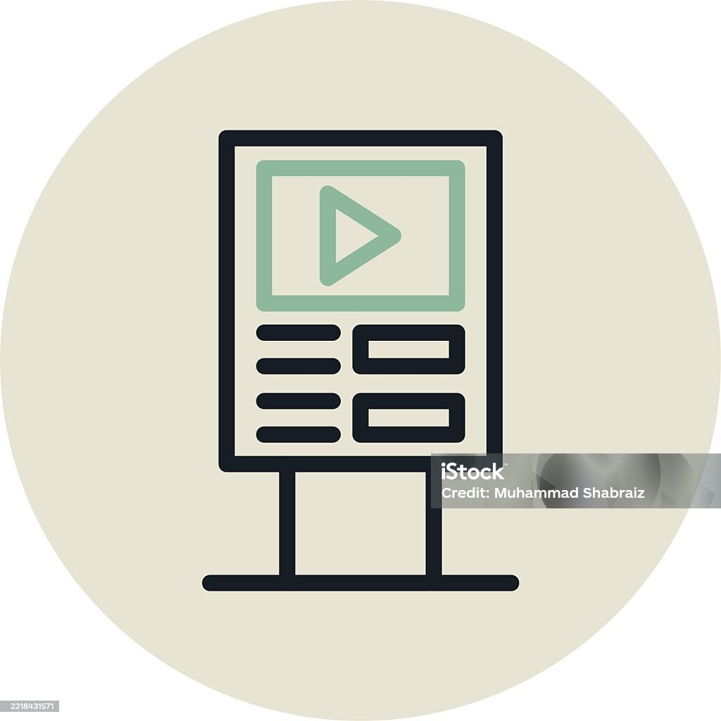 Due Design Digital Signage Circle Due Design Stock Illustration - Download Image ...
