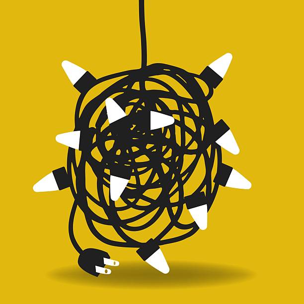 Tangled christmas lights Clipart Vector PNG , SVG, EPS, PSD, AI