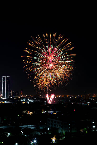 istock Fireworks Over the City at Night 2218446692