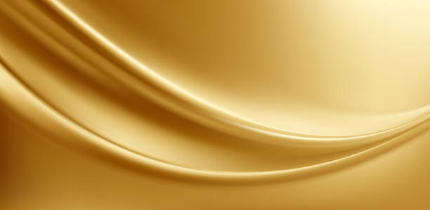 istock Elegant Golden Wavy Abstract Design Focusing on Smooth Fluid Textures and Shiny Metallic Look, Ideal for Stylish Luxury Themed Artwork, Vector Illustration Background 2218449700