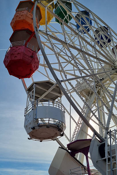 istock Colorful Ferris Wheel Against Blue Sky Summer Amusement Park Ride 2218449921