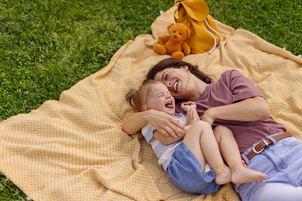 Loving Cuddle Between Mother and Child