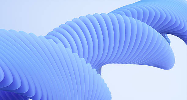 istock Minimal geometric background with wavy detailed shape. 2218453657
