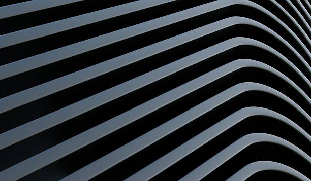 istock Black plane lines, white abstract background, 3D illustration 2218453709