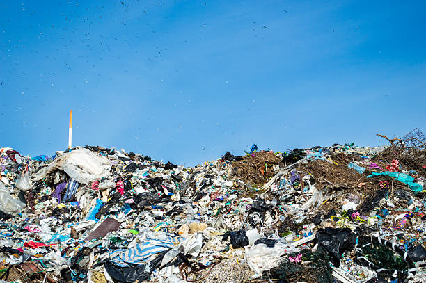 istock A large accumulation of various types of debris and refuse is visible at a landfill, showcasing the persistent challenge of waste management 2218457280
