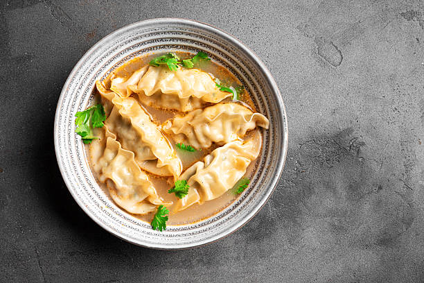 istock Wonton soup. Asian dumpling soup. 2218458801