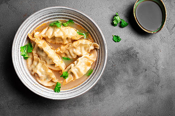 istock Wonton soup. Asian dumpling soup. 2218458863