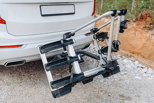 istock equipment for transporting bicycle by car from behind 2218473517