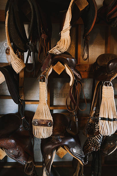istock Horse saddles 2218479473