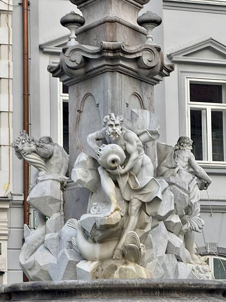 Vienna, Austria - April 20, 2023: Sculpture at Schonbrunn palace in Vienna