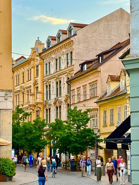 Ljubljana is Slovenia’s capital and largest city. The historic city center is built in the Baroque style and in the Vienna Secession. The central square is Prešeren Square. Next to it is Franciscan Church of the Annunciation.