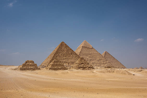 istock Great Pyramids of Giza in the Desert 2218492484