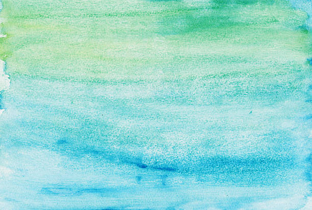 Hand painted abstract background with pastel shades of blue and green.