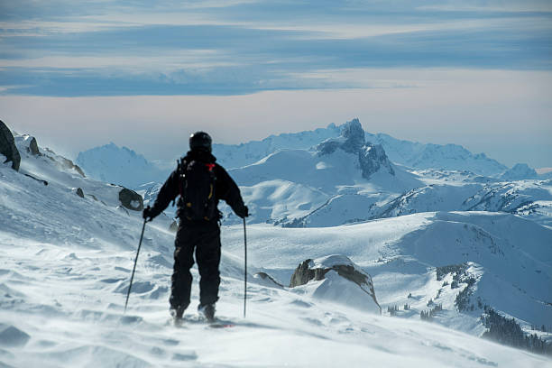 istock Backcountry skier on top of glacier 2218496196