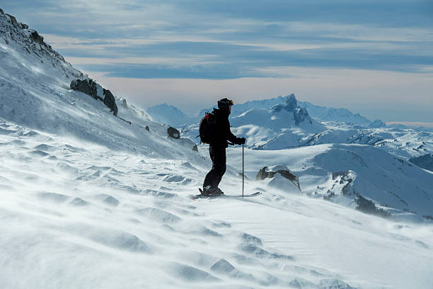 istock Backcountry skier on top of glacier 2218496197