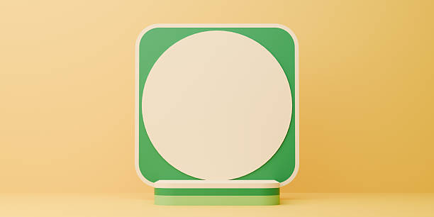 Minimal Green and Yellow Stage Presents Product Display Opportunity