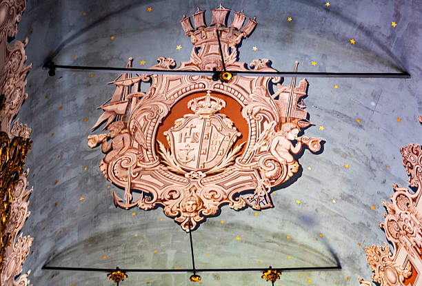 Ceiling of the Chapel of the Holy Spirit in the Catholic Cathedral of St Mary the Great (Catedral de Santa Maria Maior), in Viana do Castelo, Portugal