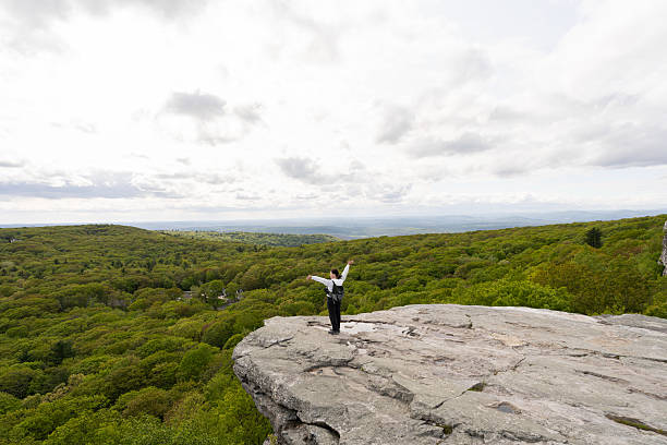 istock Woman hiking at high points 2218500585