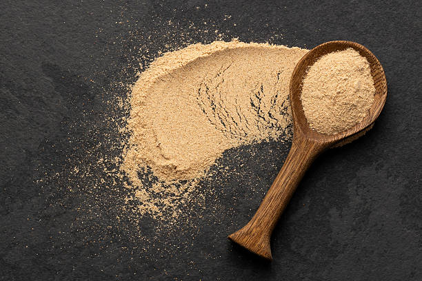 istock Lepidium meyenii - Ground organic maca in the spoon 2218505775