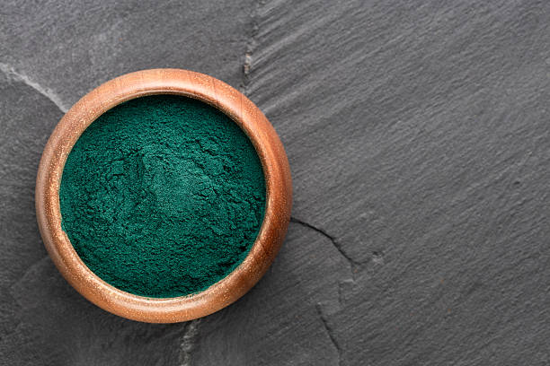 istock Organic spirulina algae powder - Healthy food. 2218505870