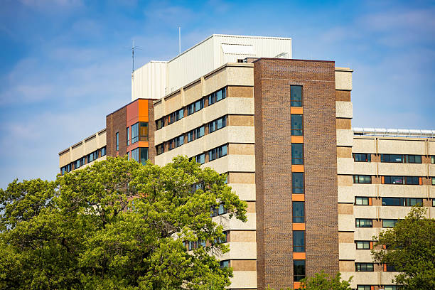 University of Wisconsin Eau Claire Dormitory on Summer Day