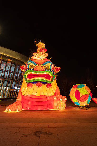 istock Chinese festive lantern at night 2218506866