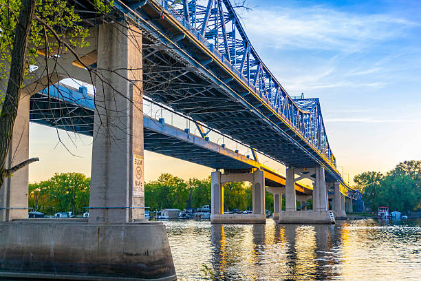 istock Scenic La Crosse Cass St Bridge at Sunset 2218507003