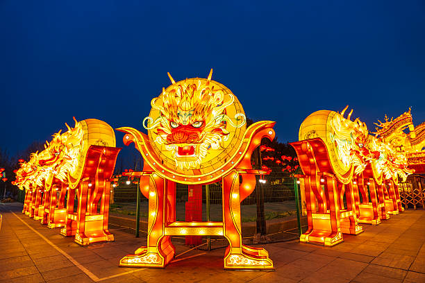 istock Chinese festive lantern at night 2218507074