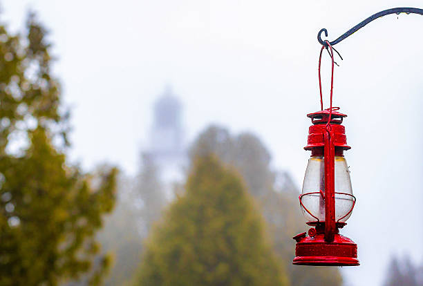 Close up oil lamp