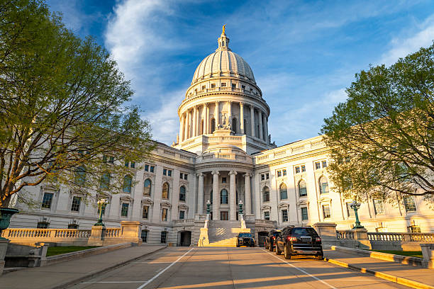 istock Scenic View of Madison Capitol at Sunset 2218508075