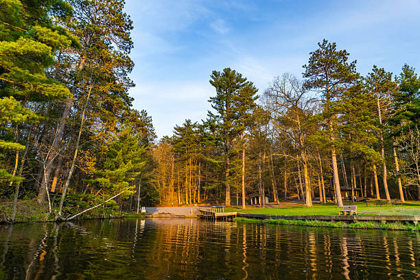 istock Sunset View of Pier at Mirror Lake 2218508834