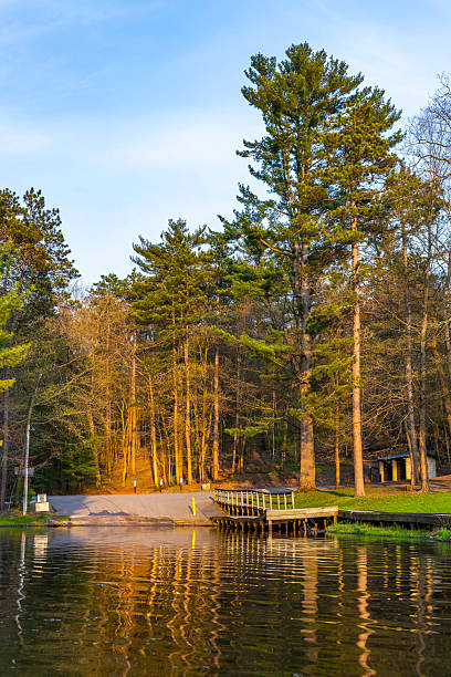 istock Sunset View of Pier at Mirror Lake 2218508844