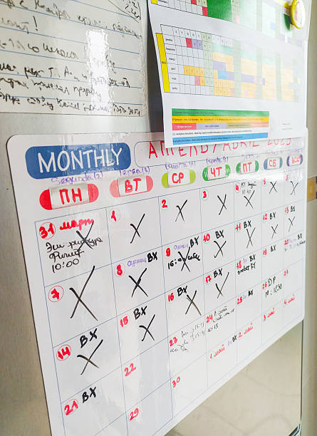 istock A chaotic calendar showing a busy schedule. Captures planning, deadlines, appointments, time management, and organization. Use for concepts of productivity, scheduling, or business. 2218510064