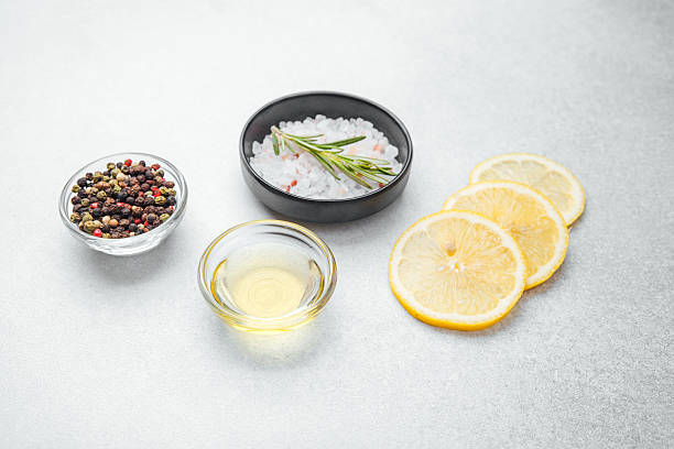 istock Ingredients arranged for preparing a flavorful dish with lemon and rice 2218510572