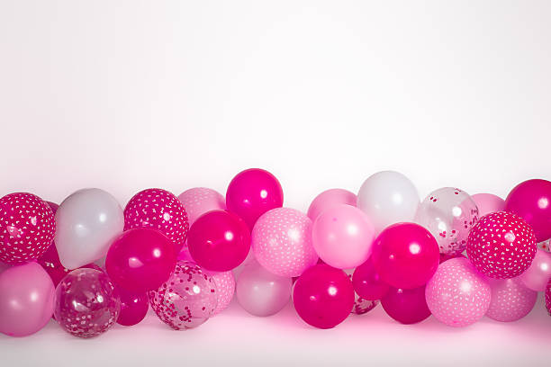 istock Pink and White Birthday Balloons 2218512718