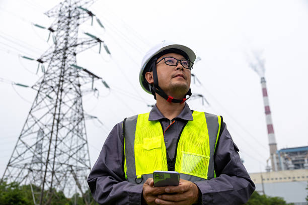 istock Engineers inspecting work at a thermal power plant 2218517517