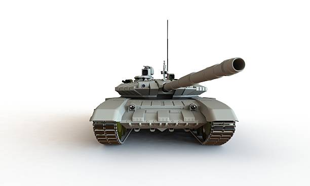istock Tank isolated on white t-90 2218520438