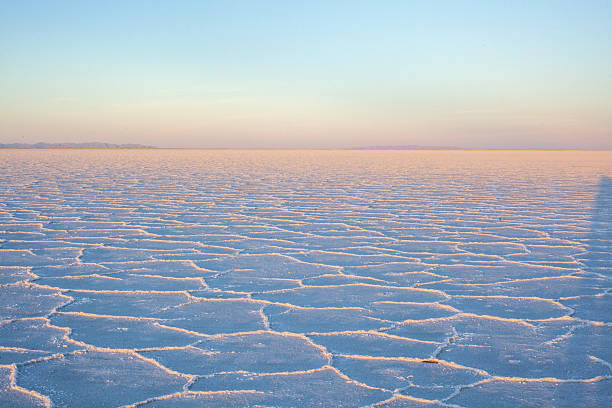 Salar de Uyuni, Bolivia. Largest salt flat in the world. Bolivian landscape. Cerro Tunupa view