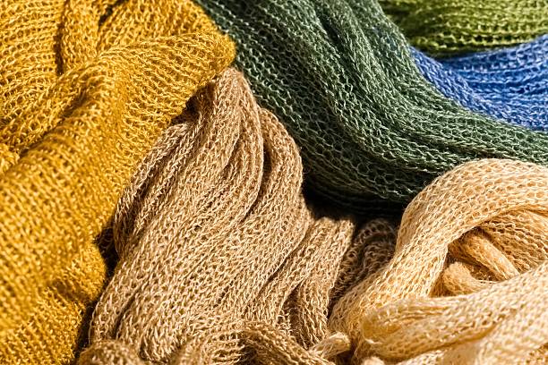 istock Colorful Textured Knitted Fabric Close-Up 2218526128