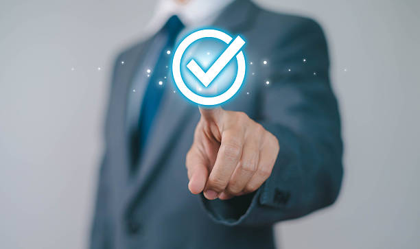 istock The technology business quality audit checklist uses an online concept with a document format and a controllable safety survey. 2218527133