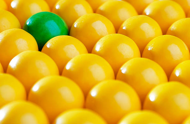 Close up of three peas