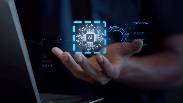 istock Ai tech, businessman show virtual graphic Global Internet connect Chat with AI, Artificial Intelligence. using command prompt for generates something, Futuristic technology transformation. 2218536294