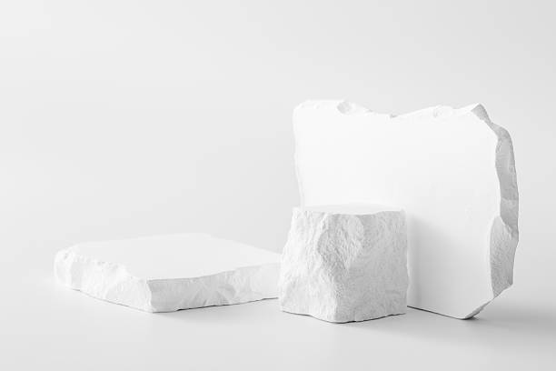 istock Minimalist White Rocks on a Clean Background for Creative Concepts 2218547329