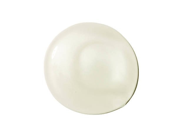 round drop gel serum on a white background