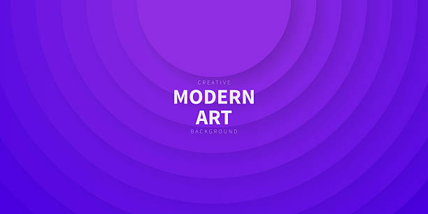 istock Abstract design with circles and Purple gradients - Trendy background 2218556010